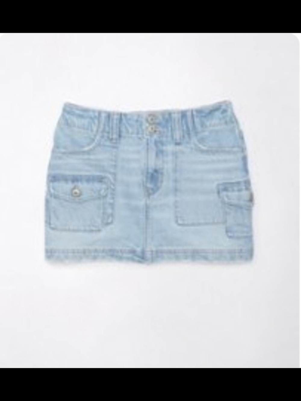 NWOT American Eagle Light Wash Denim Cargo Pocket Skirt